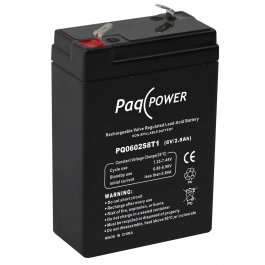 6V/2.8Ah PaqPOWER VRLA battery 5 years Superior
