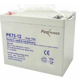 12V/75Ah PaqPOWER VRLA battery 10 years Extended