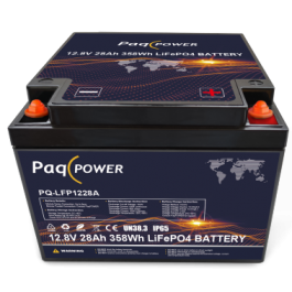 12V (12,8V) 28Ah 358Wh LiFePO4 PaqPOWER battery