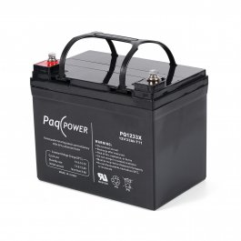 12V/33Ah PaqPOWER VRLA battery 10 years Extended